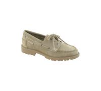 Lace-Up Leather Effect Loafers Women s.Oliver Beige 37