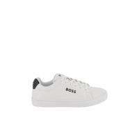 Lace-up Leather Trainers - male - Boss - Kids Sneakers - White - 33 EU - Kids 33 EU