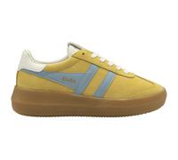 Lace-up suede trainers for women Gola Athena Yellow 40