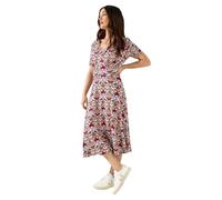 Lace-Up Tartan Check High-Low Maxi Dress with Corsage