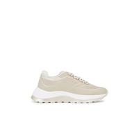 Lace-Up Trainers Grey Logo Textile - female - Calvin Klein - Sneakers - Beige - 5 UK - Shoes 5 UK