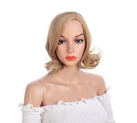 Lace Wig 40cm Daily Wear Women's Wig Headpiece Synthetic Middle-parted Messy Short Wig Headpiece Wigs Women