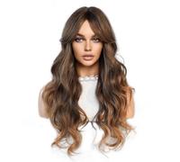 Lace Wig 60cm 24 Inch Creative Hair Design Daily Wear Eight-character Bangs Wig Gradient Wave Women's Synthetic Wig Wigs Women