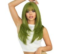 Lace Wig 63cm 24 Inch Party Wig Long Straight Women's Wig High Layered Synthetic Full Head Wig Wigs Women