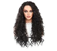 Lace Wig 65cm 26 Inch Small T Lace Synthetic Wig Water Wave Length Curly Hair Lace Wigs Female Middle Part Wave Wig Wigs Women