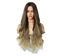 Lace Wig 70cm 27.55inch Creative Wear Long Curly Hair Wig Middle Parting Gradient Wig Ladies Daily Wear Wig Wigs Women
