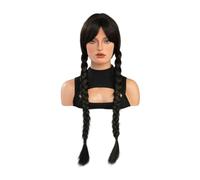 Lace Wig 76cm 30inch Cosplay Black Wig Bangs Long Braids Synthetic Wig Daily Wear Braids Wigs Wigs Women