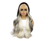 Lace Wig American Style Wig Headpiece Middle-parted Long Curly Wig Daily Travel Highlighted Wig Wigs Women