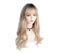 Lace Wig Big Wave Long Curly Hair Air Bangs Textured Wig Headpiece Full Headpiece Design Wig Wigs Women