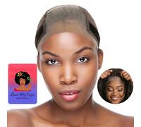 Lace Wig Cap for Women 4x5cm Transparent Anti Slip Keep Wigs in Place,Adjustable Wig Cap with Hair Band Make Wigs Glueless