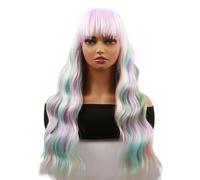 Lace Wig Colorful Wig Long Curly Hair Full Head Synthetic Big Wave Wig Suitable for Daily Travel and Role-playing Wig Wigs Women
