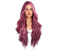 Lace Wig Creative Hairstyle Design Suitable for Daily Wear Small Lace Middle-parted Curly Wig Full Head Set Highlighted Female Wig Wigs Women
