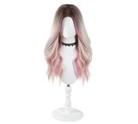 Lace Wig Creative Highlight Dyeing Middle Part Wavy Curly Head Dyeing Style Big Wave Natural Fluffy Long Curly Hair Wigs Women