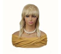 Lace Wig Creative Wig Gradient Bangs Medium-length Curly Hair Synthetic Headpiece Style Daily Party and Travel Wig Wigs Women