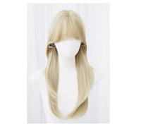 Lace Wig Daily Natural Short Straight Hair Woven Bangs Wig French Style Bangs Korean Style Full Head Wig Wigs Women