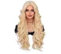 Lace Wig Daily Wear Lace Wig Travel Outfit Long Curly Hair Big Wave Middle Part Realistic Women's Full Head Wig Wigs Women