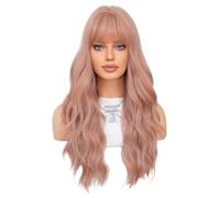 Lace Wig Daily Wear Long Curly Hair Wig Female Bangs Big Wave Natural Full Head Cover Daily Party Use Wigs Women