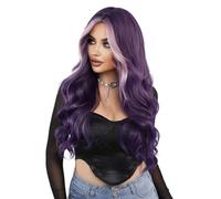 Lace Wig Daily Wear Women's Big Wave Wig Highlighted Dyed Long Curly Hair Synthetic Full Head Cover Wavy Wig Wigs Women