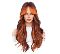 Lace Wig Full Head Wig for Women with Figure Bangs Colorful Highlighted Long Curly Wig Suitable for Daily Travel and Parties Wigs Women