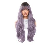 Lace Wig Gradient Wave Wig Bangs Women Synthetic Wig Natural Heat Resistant Hair Suitable for Daily Party Use Wigs Women
