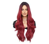 Lace Wig Long Curly Ombre Wig Women Synthetic Hair Heat Resistant Ombre Wig Suitable for Daily Party Role Playing Use Wigs Women