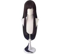 Lace Wig Long Hair Wig Suitable for Photography Air Bangs Black Long Straight Simulated Full Headgear Style Wigs Women