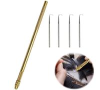 Lace Wig Making Kit Included 1PCS Brass Bracket + 4Pcs Ventilating Needles Multifunction Wig Making Tools Non-Slip Ventilating Needle for Lace Wig for Hair or Feather Extensions