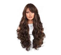 Lace Wig Wig for Women Long Wavy Hair with Side Bangs Curly Hair Everyday Wig Fluffy Full Headpiece Wigs Women