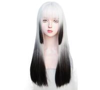 Lace Wig Wig Long Hair Simulation Hair Gradient Dyeing Full Head Wig Natural Hair Straight Hair Full Head Wig Wigs Women