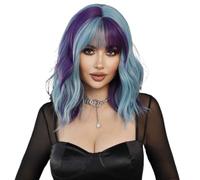 Lace Wig Women's Highlighted Full Head Wig Short Curly Hair Shoulder Length Holiday Party Travel Wig Wigs Women