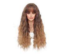 Lace Wig Women's Wigs Daily Wear Gradient Color Wigs Travel Deep Wave Bangs Long Curly Hair Wigs Wigs Women