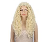 Lace Wigs Synthetic Wig For Black Women 26 Inch Long Kinky Curly Blond Wigs Heat Resistant Fiber Cosplay Wigs 613 26inches