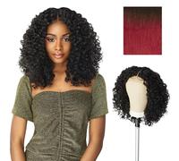 Lace Wigs - Unit 5 Extra Wide 5 Inch Deep Parting Synthetic Preplucked Hairline Glueless Lacefront (T4/WINE)