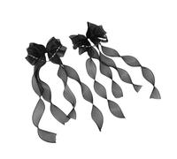Lace Wing Bowtie Hair Clip For Female Girl Dark Series Hair Pin Halloween Barrettes Side Clip Anime Maid Hair Ornament