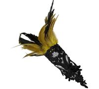 Lace Wrist Cuff Beaded Wrist Cuff Women'S Gothic Party Accessories Color Contrast Versatile Halloween Cosplay Carnival Christmas Masquerade Ball, For Autumn Yellow One Size