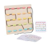 LaceBoard Puzzle Toy - Wooden Lacing Game With String Threading Design, Lightweight Travel Activity | Early Learning Toy For Kids Fine Motor Development, Interactive Rope Craft Board For Pl