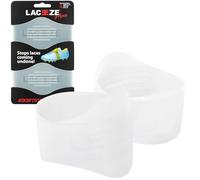 LACEEZE Max Bands - As Seen on Dragons' Den - Ribbed Technology - Secure Laces, Prevents Unraveling, Fits Shoe Size UK 6.5+, Translucent, Ideal for Sports Shoes, Football, Rugby, Hockey