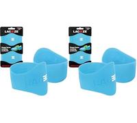 LACEEZE Original Bands - As Seen on Dragons' Den - Ribbed Technology - Secure Laces, Prevents Unraveling, Fits Shoe Size C13 - UK 6.5, Blue, Ideal for Sports Shoes, Football, Rugby (Pack of 2)