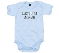 Lacemaker Baby Body Suit Daddys Little Newborn Babygrow Blue with Black Print 0-3 Months