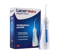 LACER HIDRO Cordless Portable Oral Irrigator with 2 Refills, Quick and Effective Interdental Cleaning, 4 Cleaning Modes, 7 Pressure Levels, Ergonomic and Compact Design