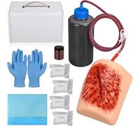 Laceration Simulator Wound Simulation Kit Thigh Wound Packing Training Kit Trainer Model for Stopping Bleeding and Practicing B