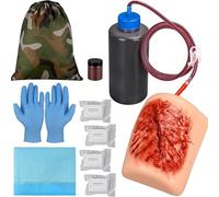 Laceration Simulator Wound Simulation Kit Thigh Wound Packing Training Kit Trainer Model for Stopping Bleeding and Practicing A