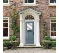 Lacerta Composite Door Eaton 7015 Grey 920mm X 2090mm Open In Left Hand Obs Glass 10 Year Guarantee - Free Delivery & Smart Lock