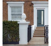 Lacerta Composite Door Monza 7015 Grey 920mm X 2090mm Open In Right Hand Obs Glass 10 Year Guarantee - Free Delivery & Smart Lock