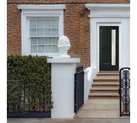 Lacerta Composite Door Monza Black 890mm X 2090mm Open In Right Hand Obs Glass 10 Year Guarantee - Free Delivery & Smart Lock