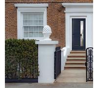 Lacerta Composite Door Monza Blue 890mm X 2090mm Open In Right Hand Clear Glass 10 Year Guarantee - Free Delivery & Smart Lock