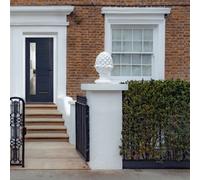 Lacerta Composite Door Monza Blue 920mm X 2090mm Open In Left Hand Clear Glass 10 Year Guarantee - Free Delivery & Smart Lock