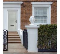 Lacerta Composite Door Monza Solid Agate Grey 890mm X 2090mm Open In Left Hand No Glass 10 Year Guarantee - Free Delivery & Smart Lock