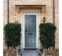 Lacerta Composite Door Muirfield Solid 7015 Grey 890mm X 2090mm Open In Right Hand No Glass 10 Year Guarantee - Free Delivery & Smart Lock