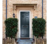 Lacerta Composite Door Muirfield Solid 7016 Grey 890mm X 2090mm Open In Left Hand No Glass 10 Year Guarantee - Free Delivery & Smart Lock